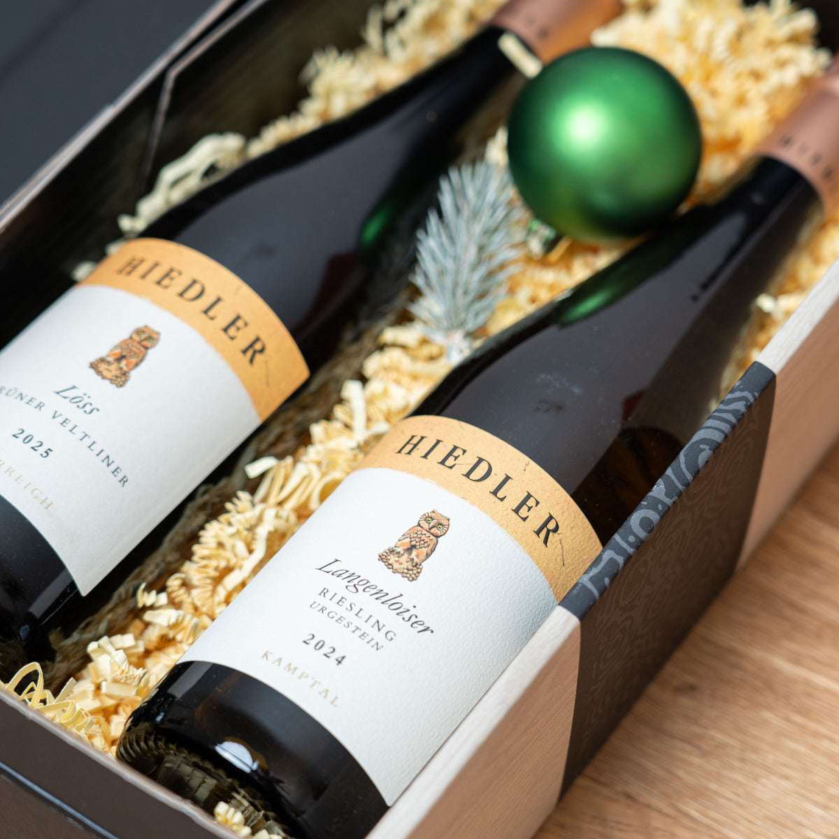 Kamptal-Duo von Ludwig Hiedler – geöffnetes Geschenkpaket