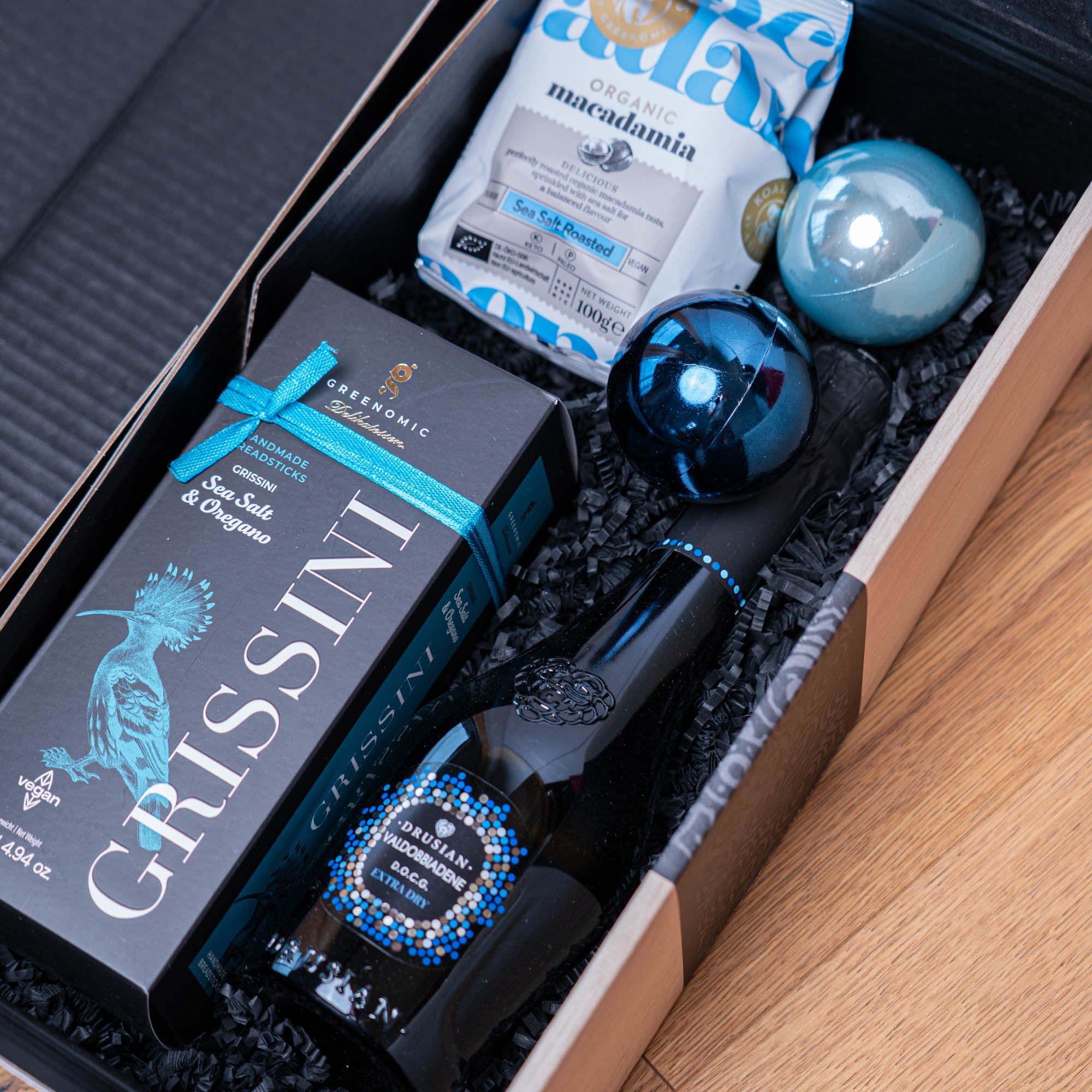 Blaue Prosecco-Freude