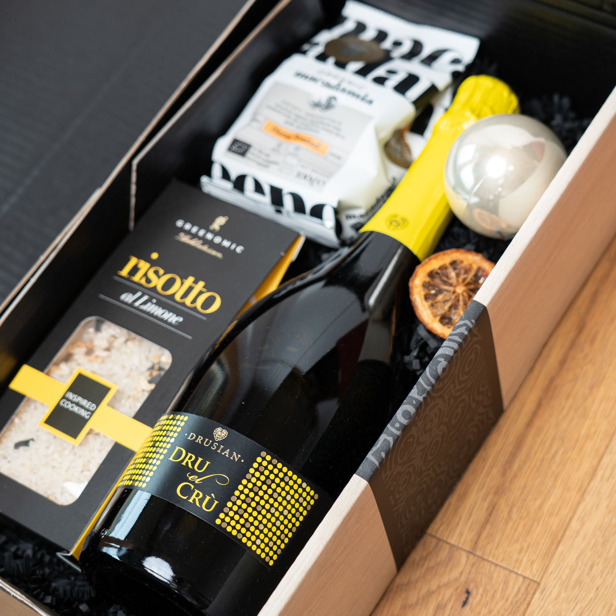 Goldener Proseccozauber mit Risotto