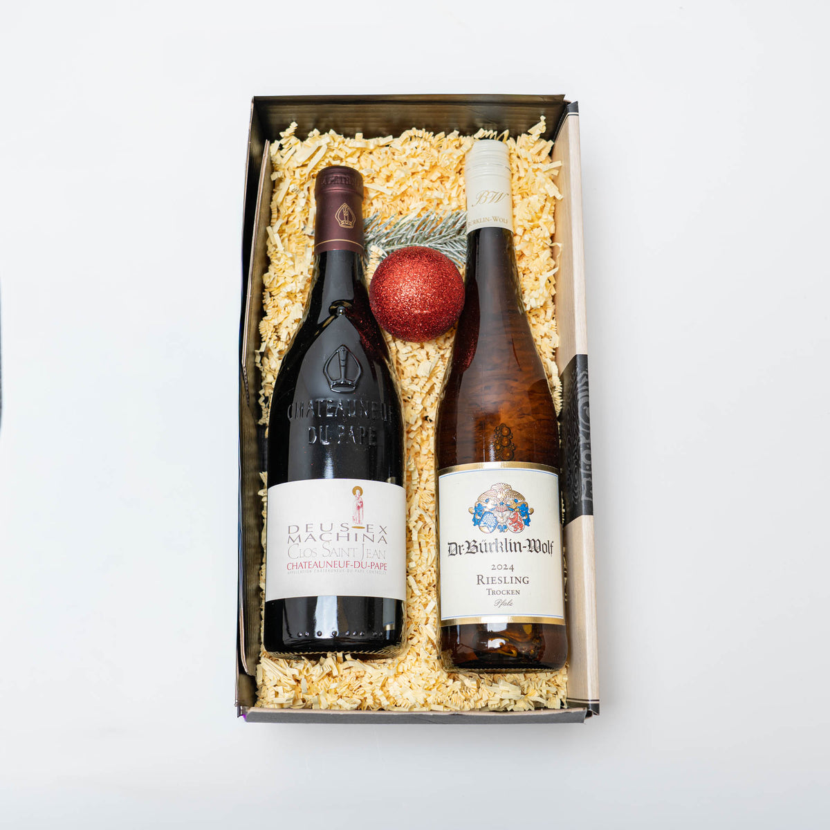 Große Weinbox: Châteauneuf & Riesling